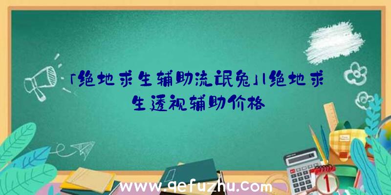 「绝地求生辅助流氓兔」|绝地求生透视辅助价格